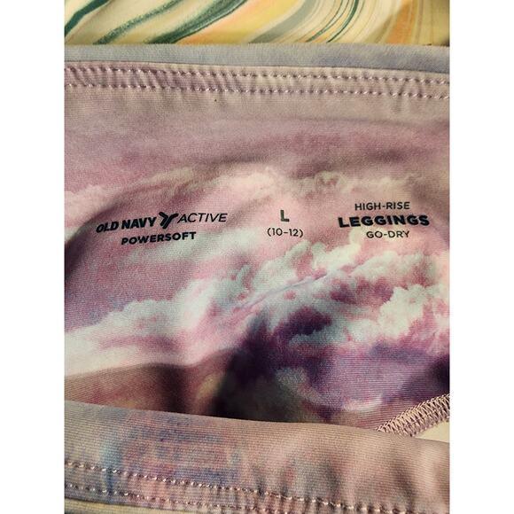 Old Navy Girls Active High Rise Powersoft Leggings & Skort Size‎ 10/12 Marbled - Picture 6 of 6